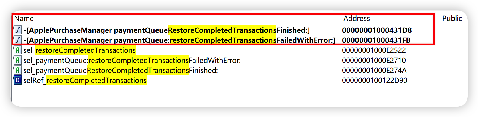 restoreCompletedTransactions
